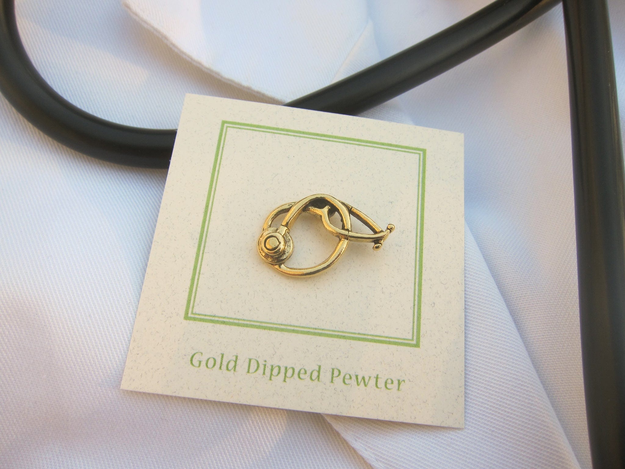 Stethoscope Gold Lapel Pin