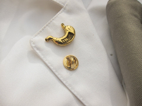 Stomach Gold Lapel Pin