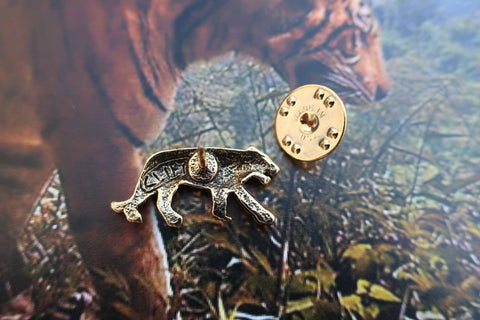 Tiger Gold Lapel Pin