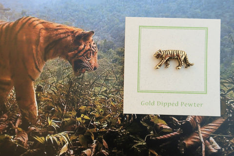 Tiger Gold Lapel Pin