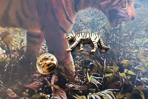 Tiger Gold Lapel Pin