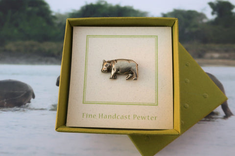 Hippopotamus Lapel Pin