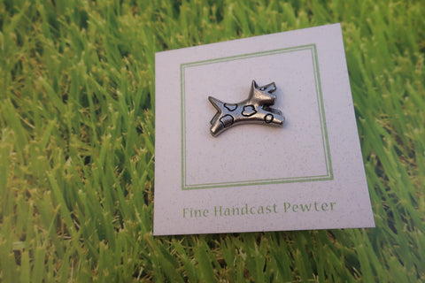 Leaping Dog Lapel Pin