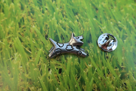 Leaping Dog Lapel Pin