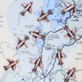 Airplane Map Pins