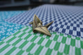 Origami Crane Gold Lapel Pin