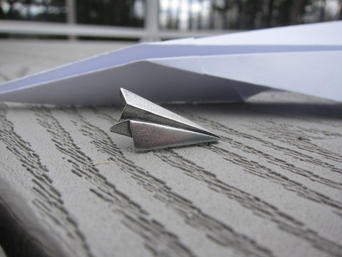 Paper Airplane Lapel Pin