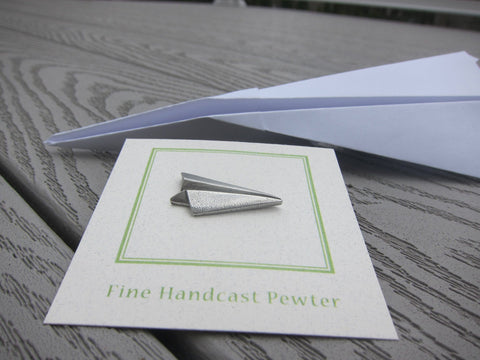 Paper Airplane Lapel Pin