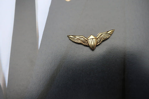 Pilot Wings Gold Lapel Pin