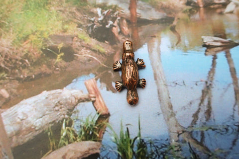 Platypus Copper Lapel Pin