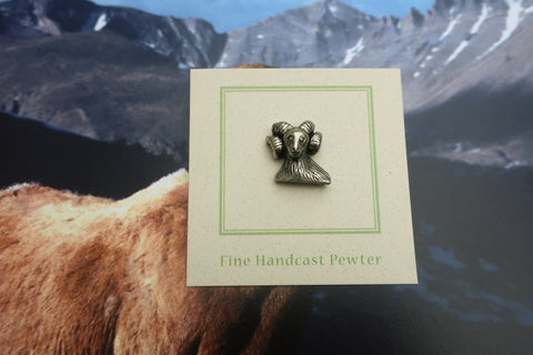 Ram's Head Lapel Pin