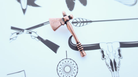 Tomahawk Copper Lapel Pin