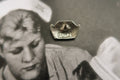 Vintage Nurse Hat Lapel Pin